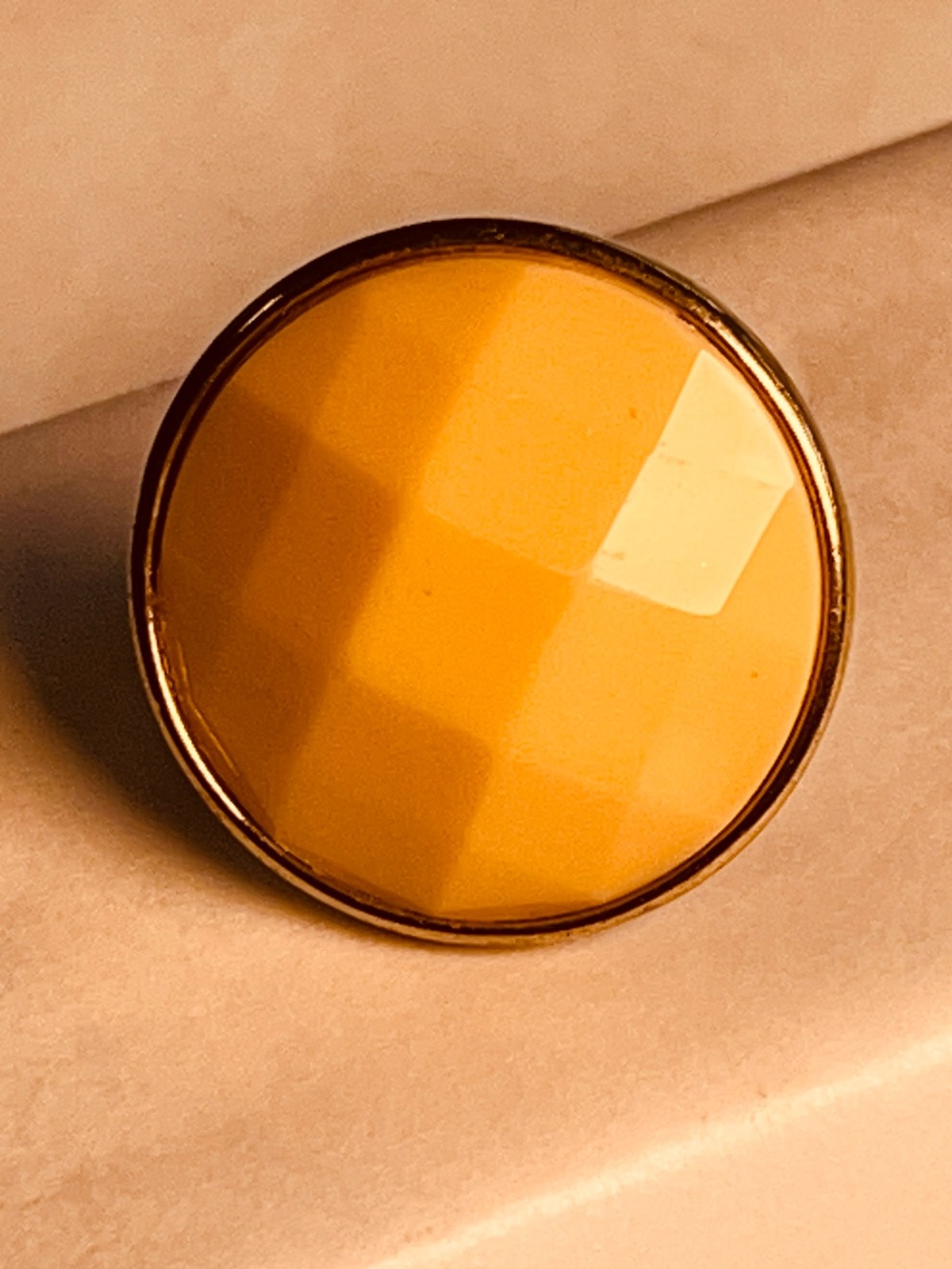kate spade Round Faceted Yellow Statement Ring